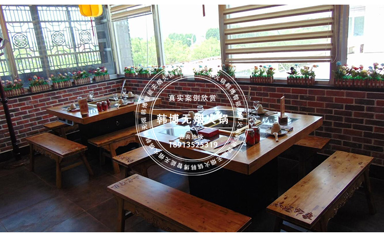 韓博智能無煙火鍋?zhàn)罒o煙火鍋設(shè)備小龍印象火鍋電磁爐(圖7)