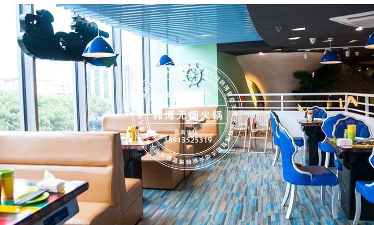 夢(mèng)幻島自助餐廳定制韓博無煙燒烤桌無煙燒烤設(shè)備(圖4)