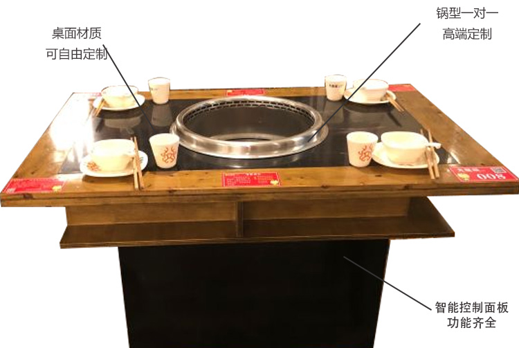 多人圓鍋無(wú)煙火鍋?zhàn)罒o(wú)煙火鍋設(shè)備(圖2)