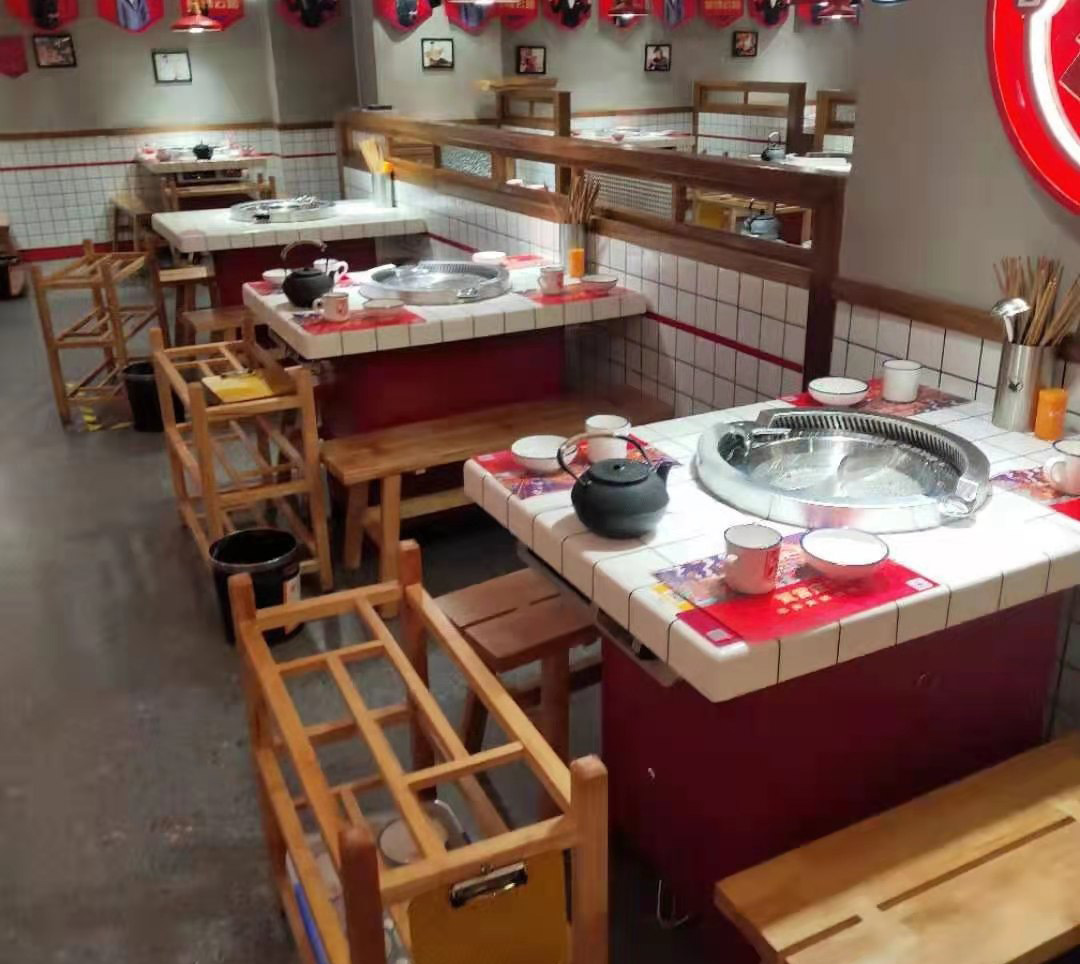 大理石無煙火鍋桌